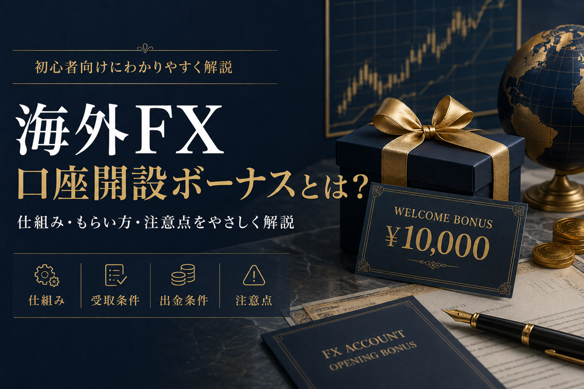 海外FXの口座開設ボーナスとは?