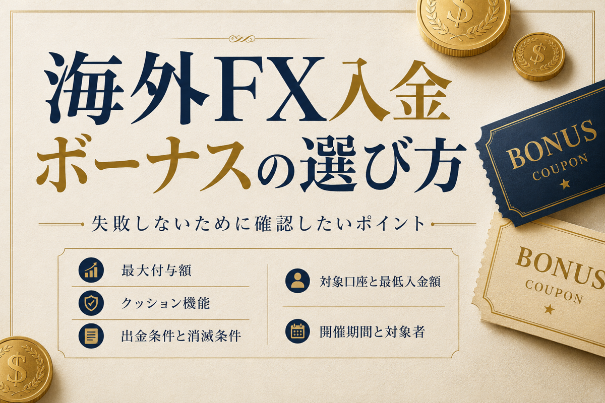 海外FX入金ボーナスの選び方