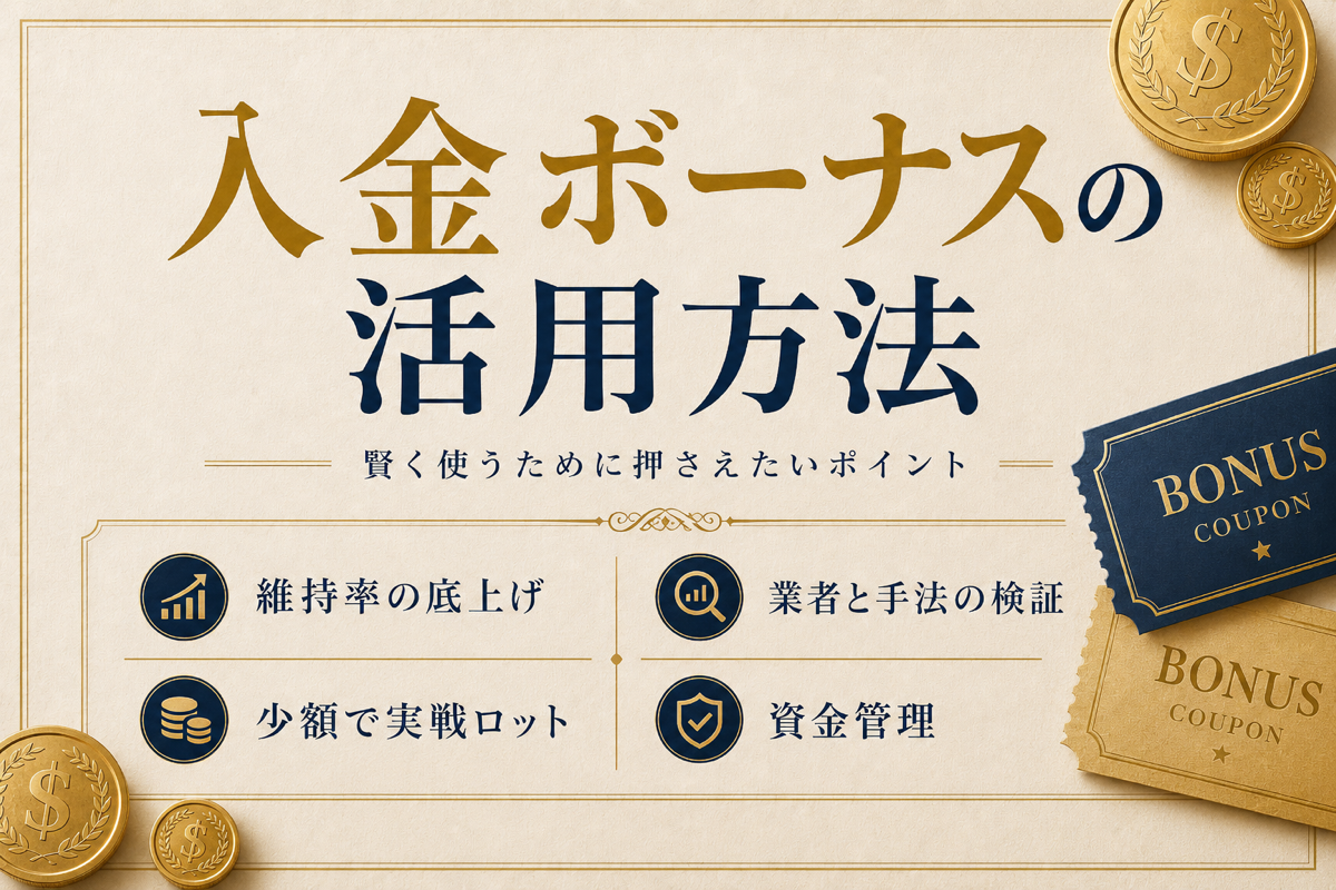 入金ボーナスの活用方法